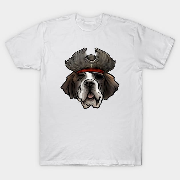 St Bernard Pirate T-Shirt by whyitsme